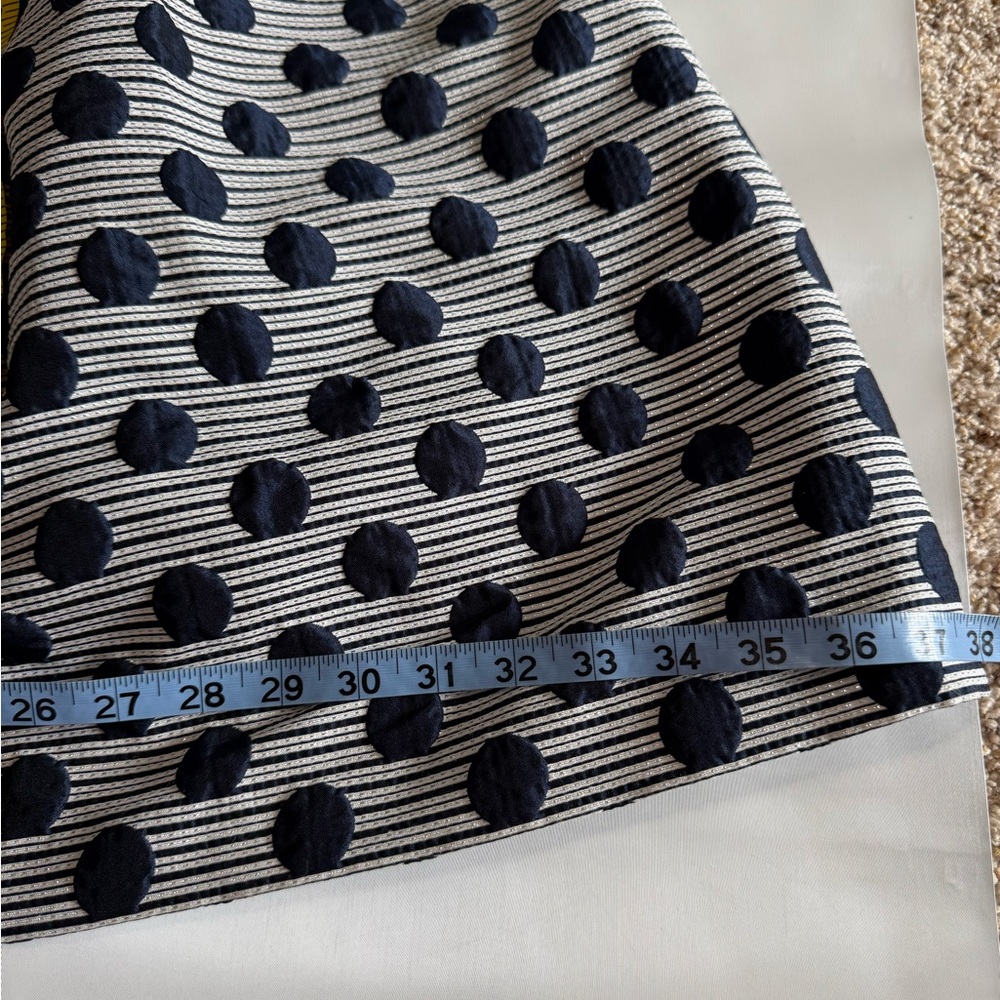 Tahari by Arthur Levine Navy Polka Dot Sleeveless a-line Dress in size 4 - Picture 13 of 13